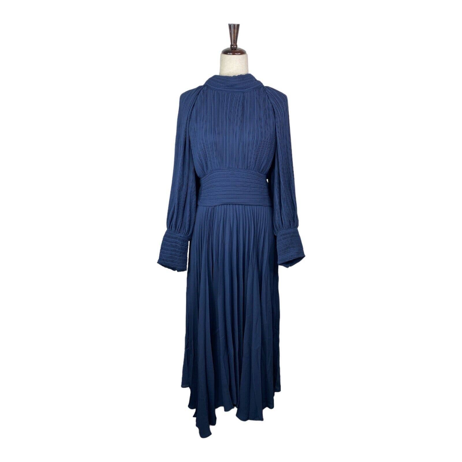 Meimeij Long Sleeve Pleat Maxi Dress Xl